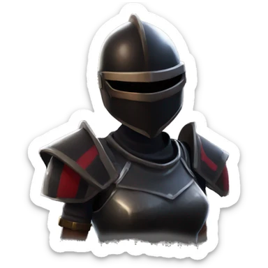 Fortnite black knight female open visor sticker