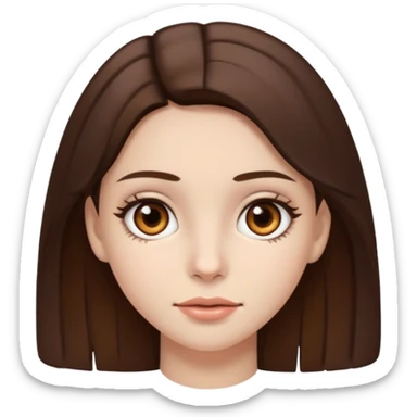 hispanic girl with brown eyes and brown hair and alt sticker