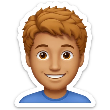 man with coily chairs only face brighter face sticker