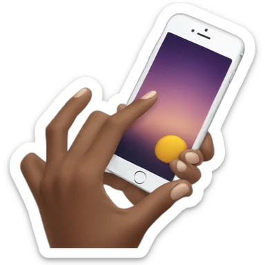hand taking a iphone picture sticker