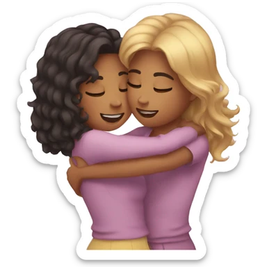 Sister hug sticker