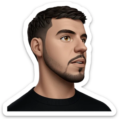 mature male portrait with beard sticker