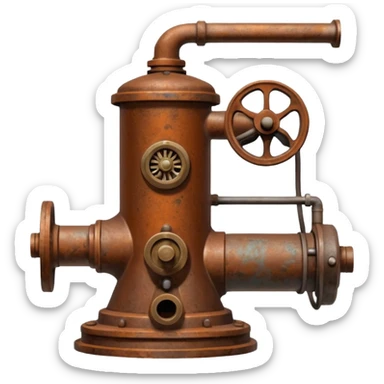 a Ghibli-style water pump  sticker