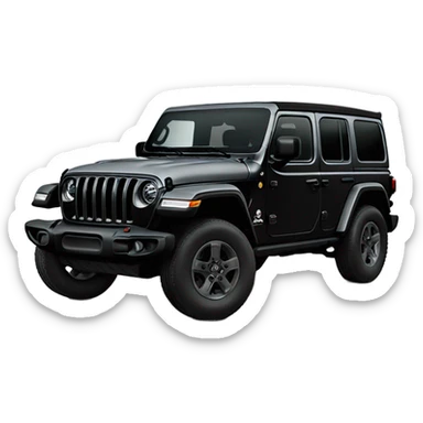 2019 black jeep wrangler 4 door sticker