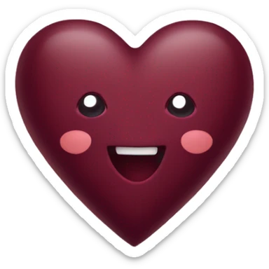 Maroon heart with sparkles around it  sticker