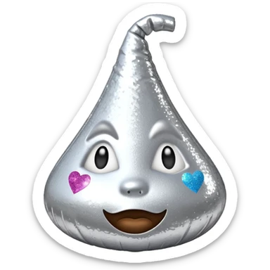 Glittery Hershey’s kiss  sticker