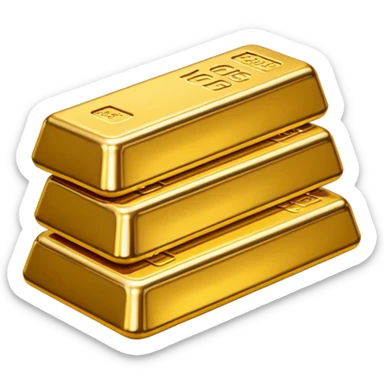Many gold bars sticker