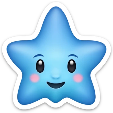 Lirios color azul pastel con degradado azul osciro sticker