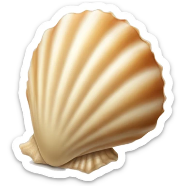 beige seashell sticker