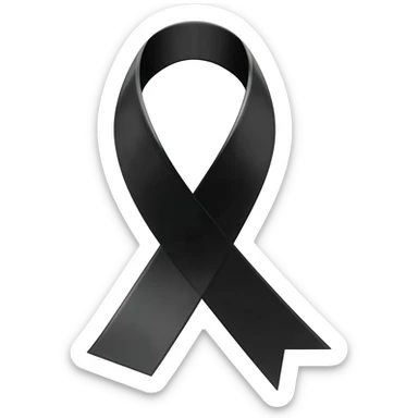 Lazo negro de luto sticker