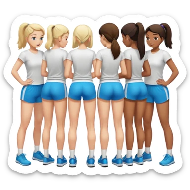 Naked women bending over sticker