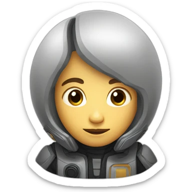 intergalactical human from exoplanet sticker