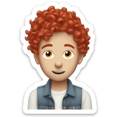 Olly alexander with red hair sticker