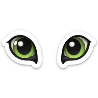 Green eyed Calico cat with black nose sticker