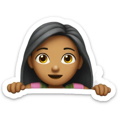 Girl looking out of car window  sticker