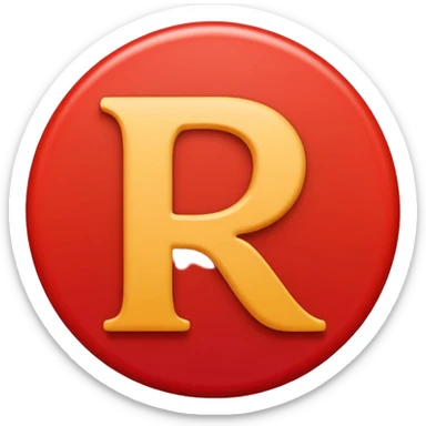 Red circle and R combo sticker