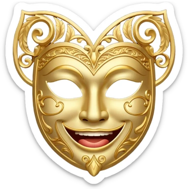 Comedy/tragedy laugh/cry sticker