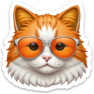 Cat wearing sunglasses and feeling  sticker