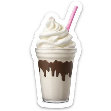 Realistic milkshake sticker