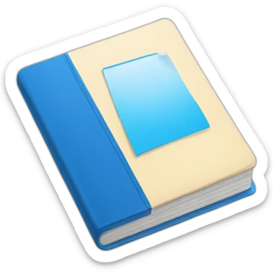 blue notebook sticker