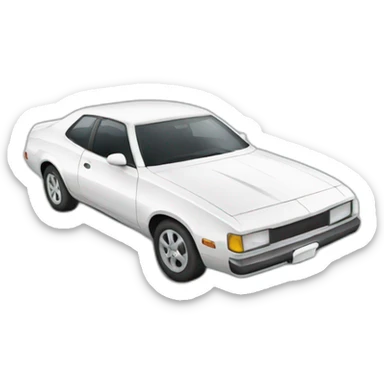 white car sticker