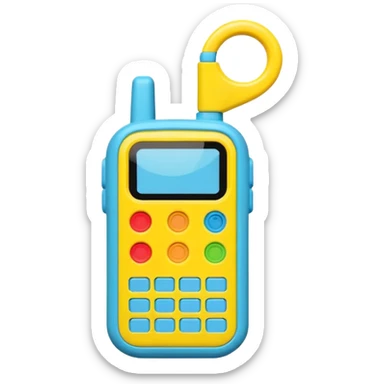 Kid toy walkie talkie with cartoon design sticker