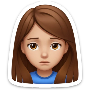 teenage gorl having disappointment about her idol - sadness from unfulfilled hopes or expectations sticker