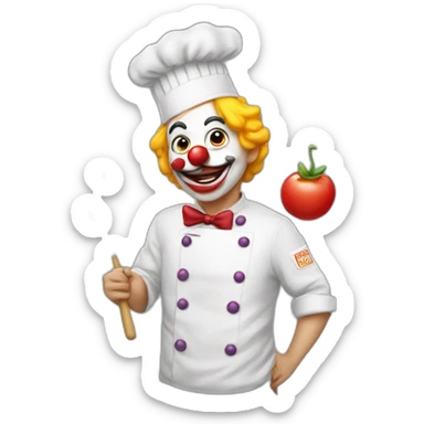 a chefs kiss emoji but its a clown sticker