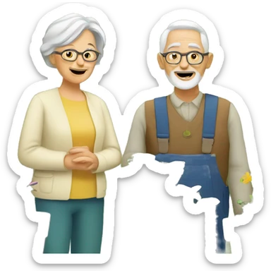 grandparents are gardens with plants sticker