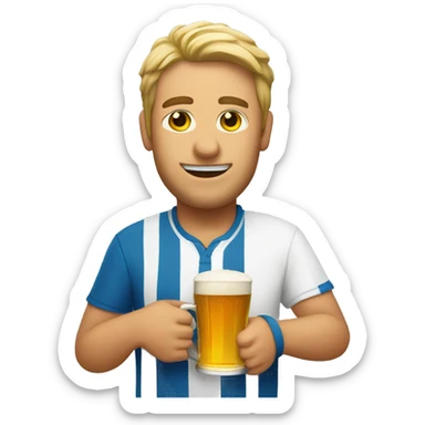 tennisplayer with beer sticker