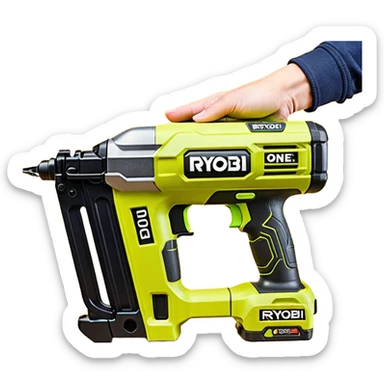 RYOBI ONE+ HP 18V 18-Gauge Brushless Cordless AirStrike Brad Nailer (with battery) P322 emoji style  sticker