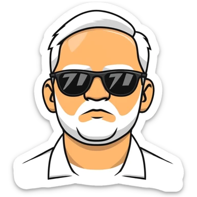 mature male with sunglasses sticker