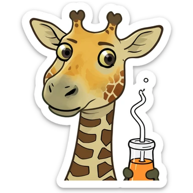 Giraff smoking a bong sticker