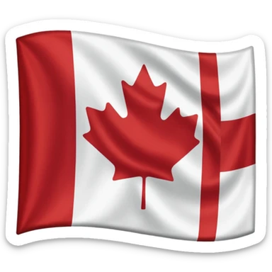 california and canadian flag merged sticker