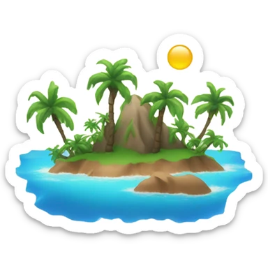 Add island backdrop or palm trees sticker