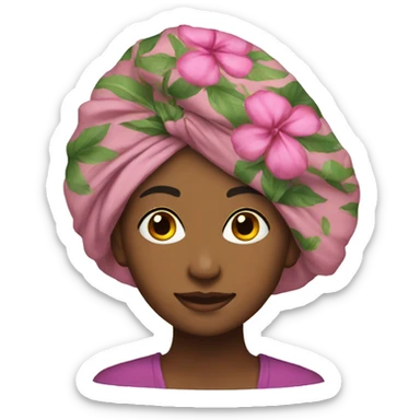 floral turban sticker