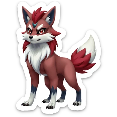 Zoroark-Lycanroc (midnight form)-hybrid full body sticker