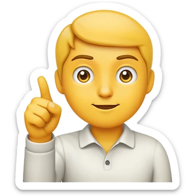 emoji pointing thumb while sideeyeing sticker