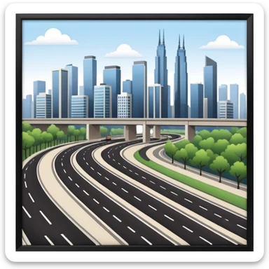 ciudad  y con carretera sticker