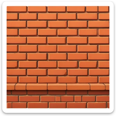 brick wall viewed from the side, perspective view sticker