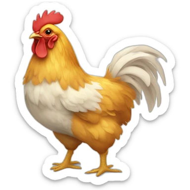 Chickens with pajamas sticker