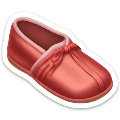 Light red silk slippers and robe sticker