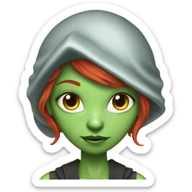 [politically incorrect, (
	{ female, alien, witch, color: light green, hair:red, eyes:cat} ]

	 sticker