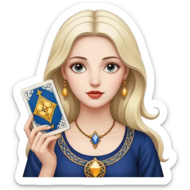 modern woman has tarot card sticker