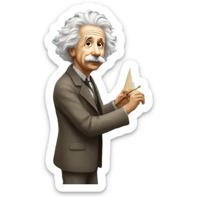 albert einstein painter easel painting a paintings sticker
