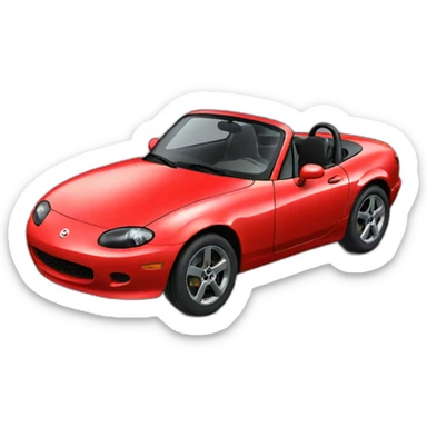 Miata car red sticker