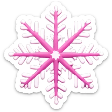 Pink snowflake sticker
