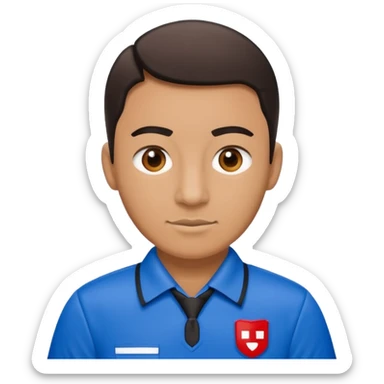 referee blue (#00A3E0) and red (#F9423A) sticker