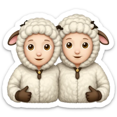 Só quero 5 pessoas vestidas de ovelhas  sticker