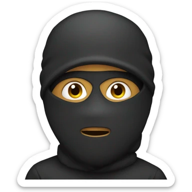 Man with ski mask sticker